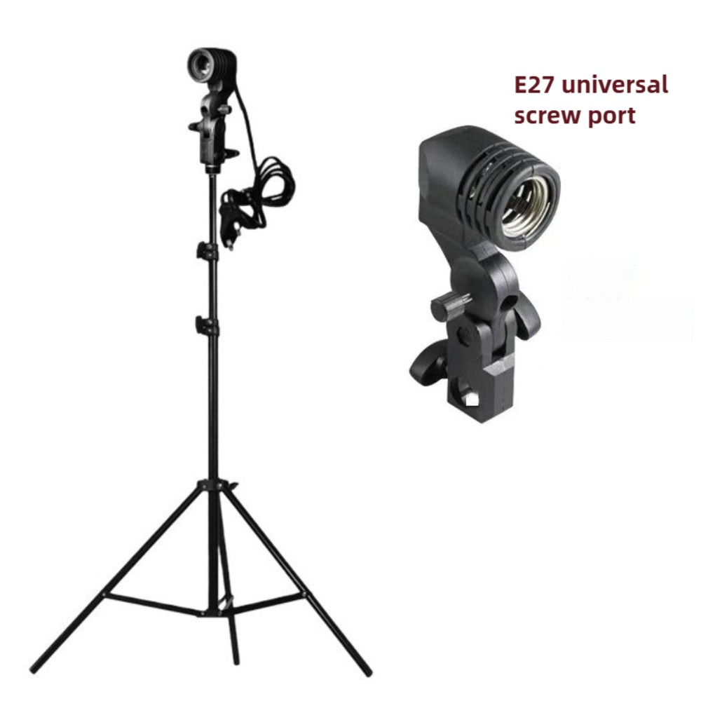 Photography Lighting With Umbrella - ขาตั้งหลอดไฟ 2 เมตร, ขั้วหลอดไฟ E27 แบบ