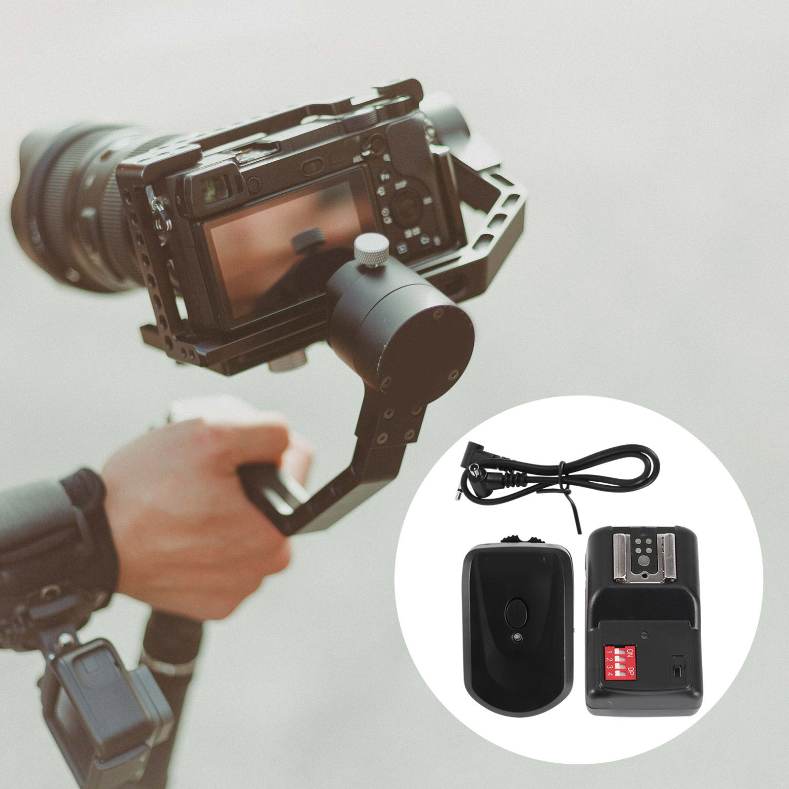 Trigger Receiver Set - ชุดทริกเกอร์แฟลชไร้สาย 16 ช่องสัญญาณ พร้อมตัวส่งและตัวรับสัญญาณ สำหรับกล้องสตูดิโอ แฟลชฮอตชู