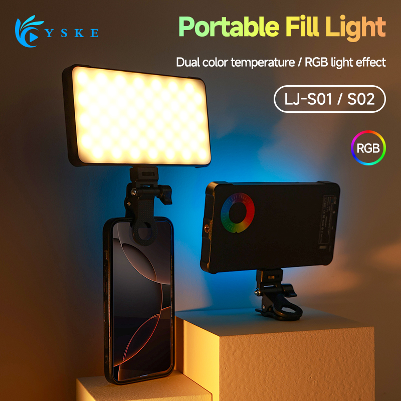 Photography Lightning - ไฟวิดีโอ LED RGB แบบพกพา สำหรับถ่ายภาพ โทรศัพท์