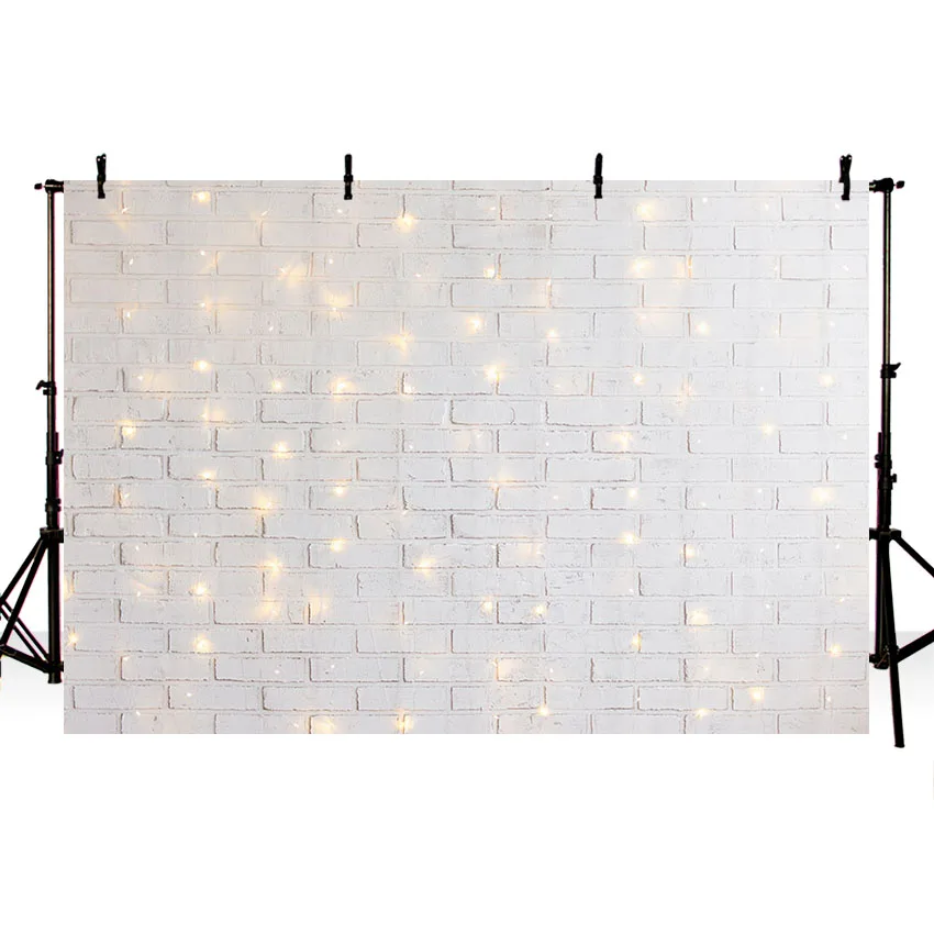 Photography Lighting White Background - เมโฮฟอนด์พื้นหลังการถ่ายภาพคริสต์มาสระยิบระยับด้วยแสง ผนังอิฐสีขาว ภาพถ่ายบุคคล ฉากหลังตกแต่ง สตูดิโอถ่ายภาพ