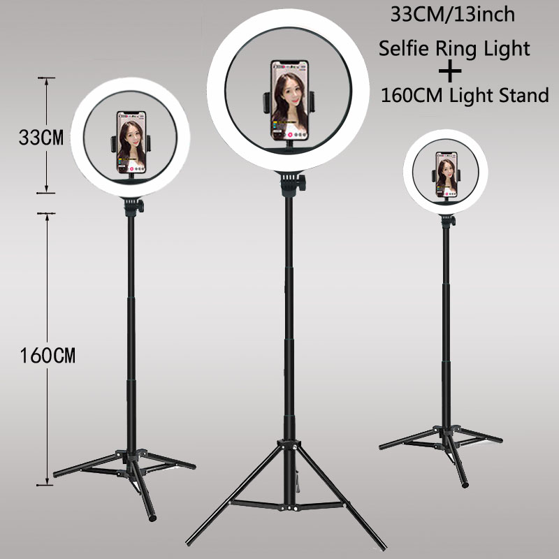 Photography Lighting With Umbrella - 26 33 ซม.ไฟวิดีโอหรี่แสงได้Selfie LED Light USBแหวนโคมไฟขาตั้งขาตั้งกล้องMake