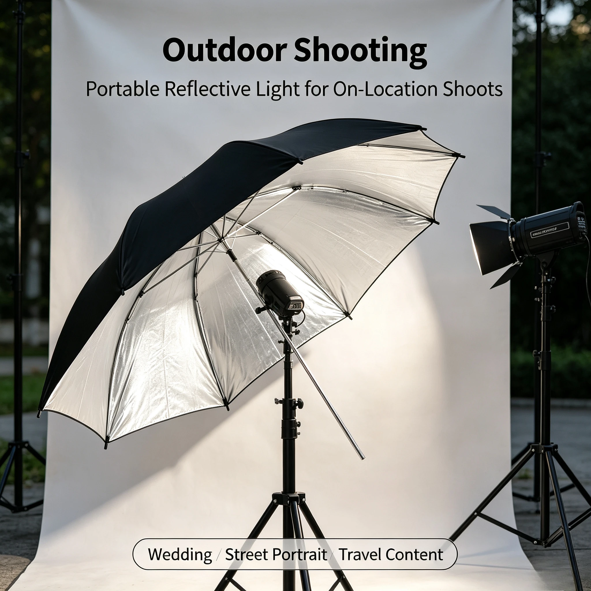 ร่มสะท้อนแสงสีดำทนทานขนาด 33 น - Photography Lighting With Umbrella บทวิจารณ์และราคา