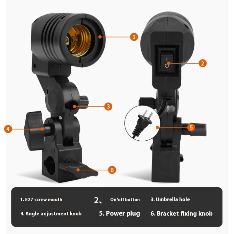 สายไฟสีดำ 1.8 เมตร พร้อมขั้วหล - Photography Lighting With Umbrella บทวิจารณ์และราคา