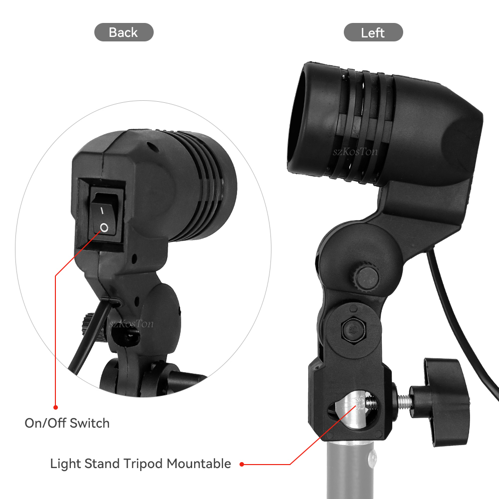 SINGLE HEAD ผู้ถือหลอดไฟ E27 ซ - Photography Lighting With Umbrella บทวิจารณ์และราคา