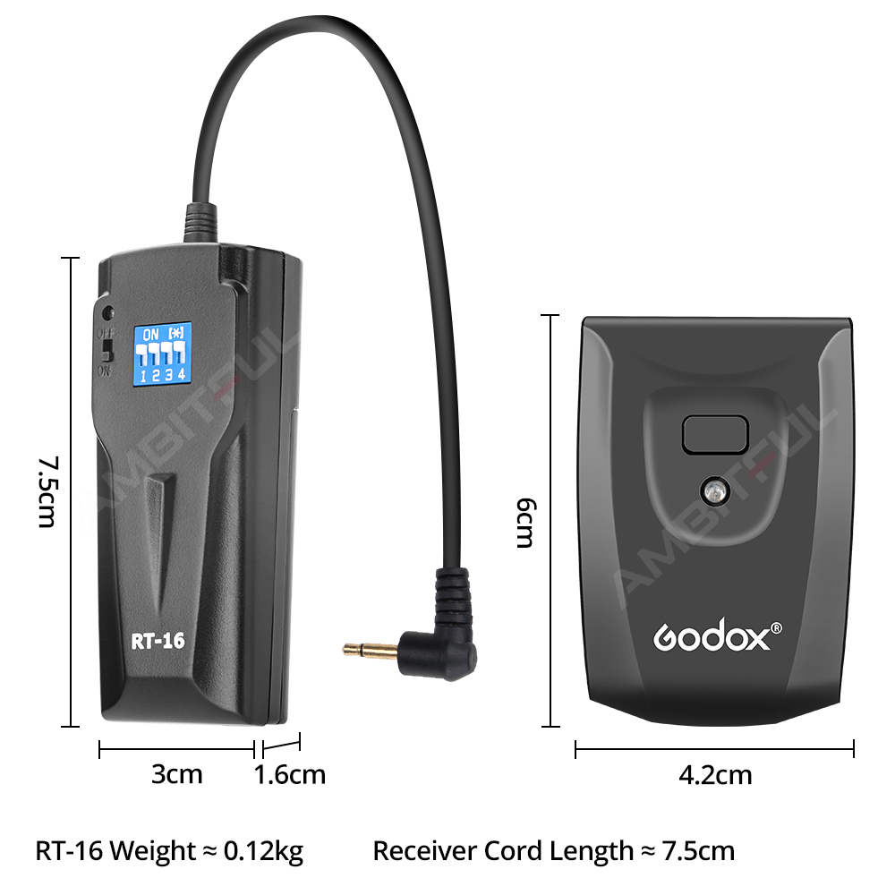 Godox RT-16 ชุดตัวส่งสัญญาณแฟล - Trigger Receiver Set บทวิจารณ์และราคา