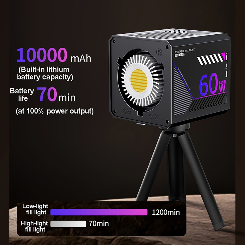 ไฟวิดีโอ RGB 60W แบบพกพา ไฟสตู - Photography Lightning บทวิจารณ์และราคา